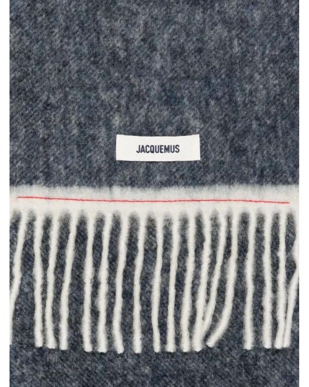 Jacquemus Blue Mohair Wool Scarf for men