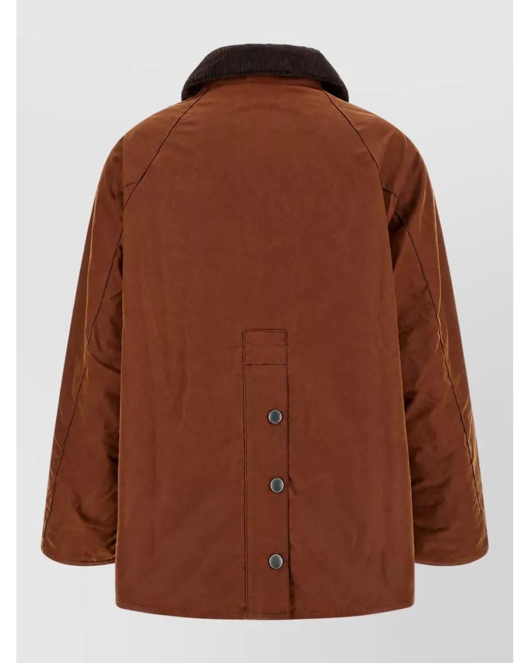 Barbour Brown Waxed Cotton Single Breasted Coat