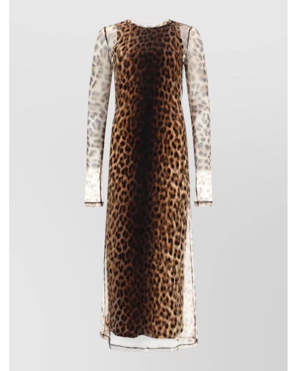 Sportmax Natural Tulle Detail Midi Dress