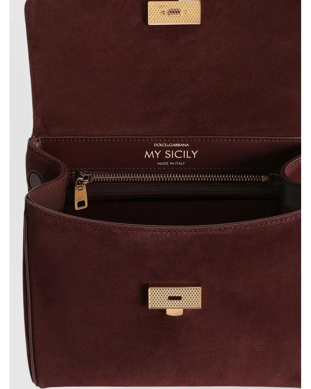 Dolce & Gabbana Brown Small My Sicily Handbag