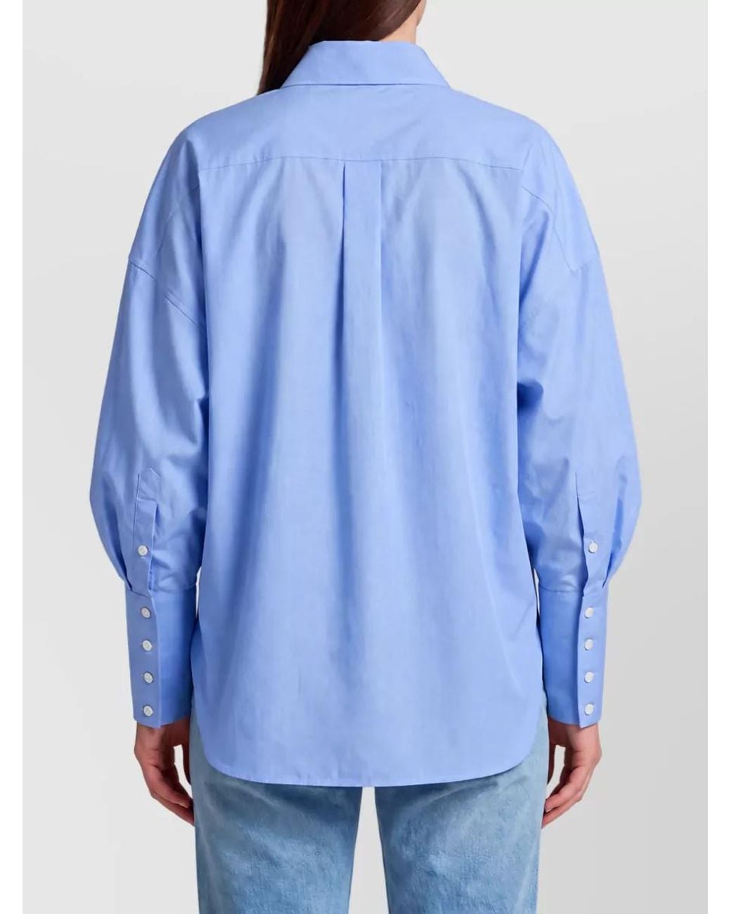 Céline Blue Cotton Poplin Wide-Fit Shirt