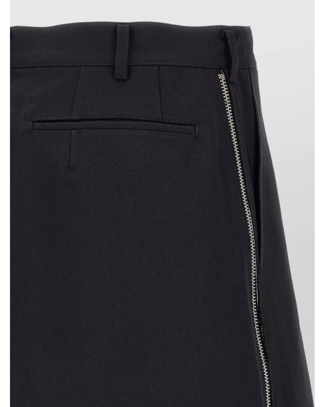 Comme des Garçons Blue Herringbone Wide-Leg Bermuda Shorts for men
