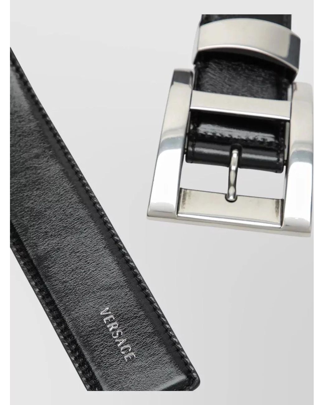 Versace Metallic Leather Belt for men