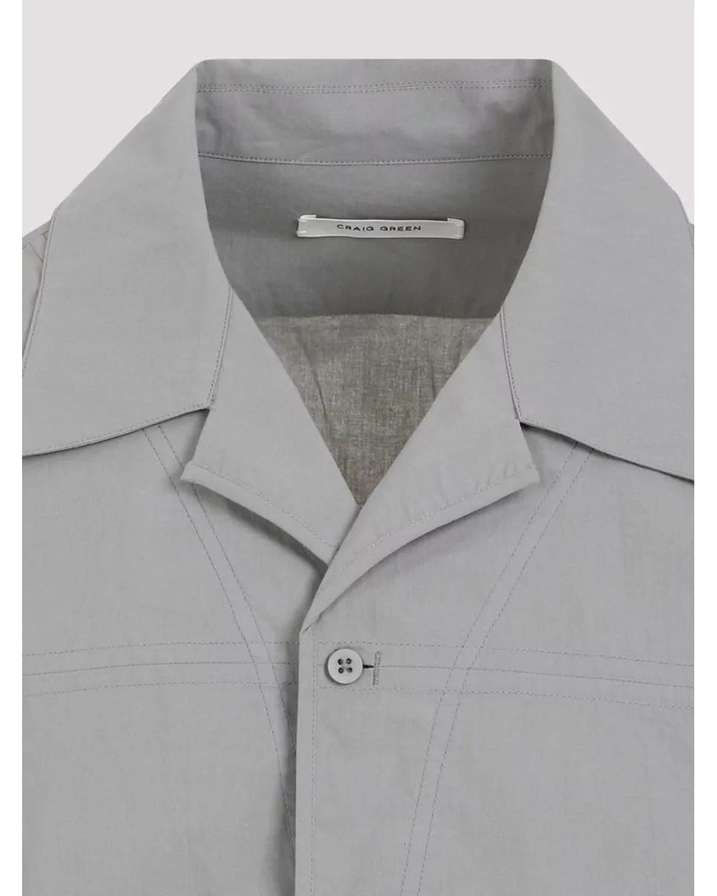 Craig Green Gray Cotton Short-Sleeve Shirt for men