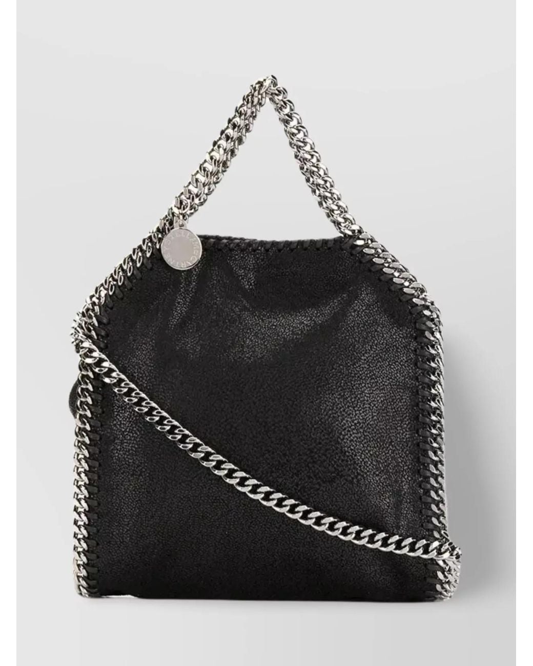 Stella McCartney Black Falabella Tiny Faux Leather Tote Bag