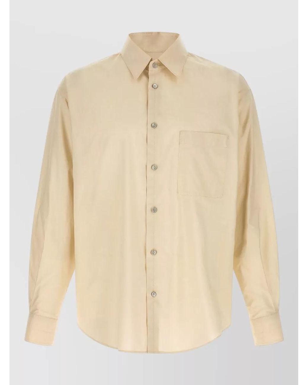 Lemaire Natural Silk Blend Regular Shirt for men