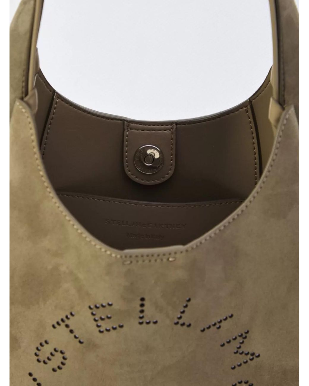 Stella McCartney Gray Stella Logo Medium Shoulder Bag