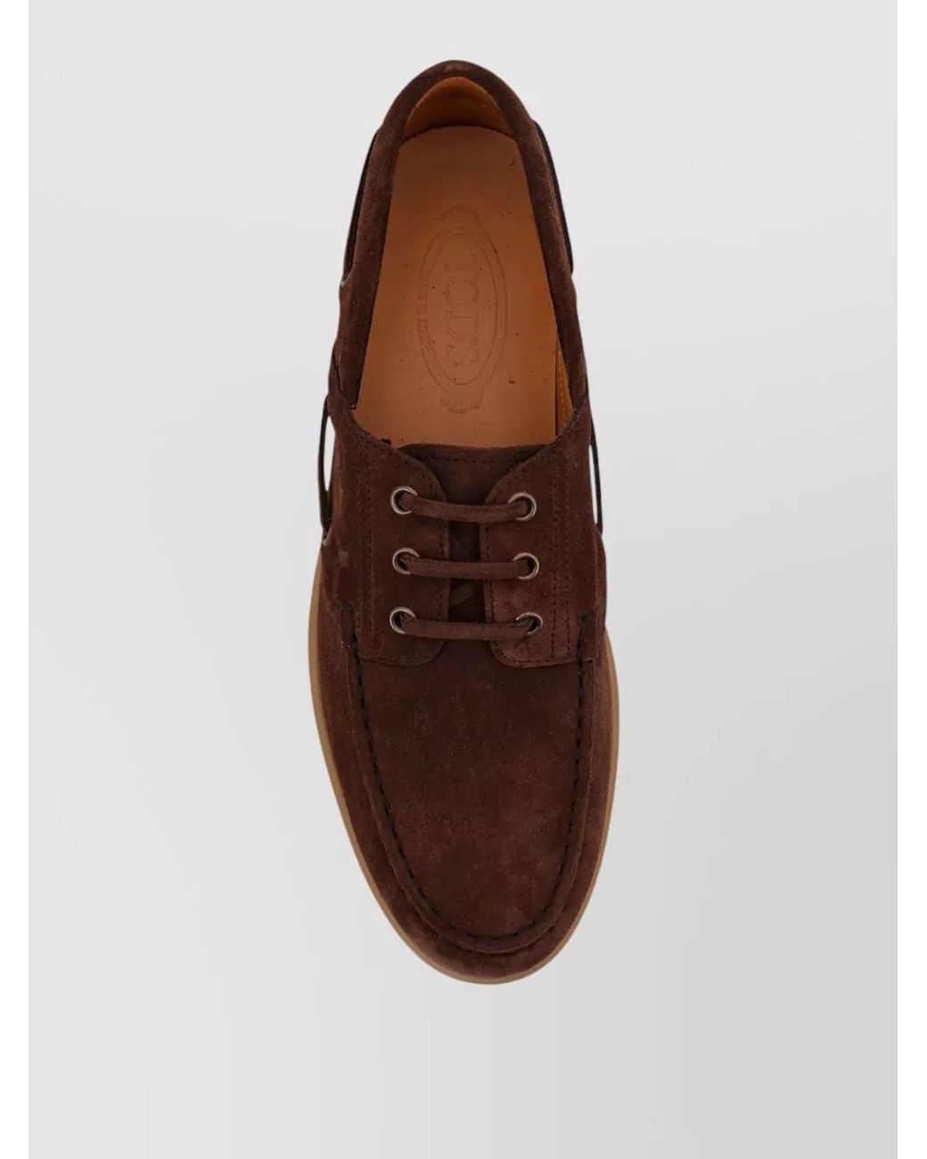 Tod's Brown Suede Boat Shoes for men
