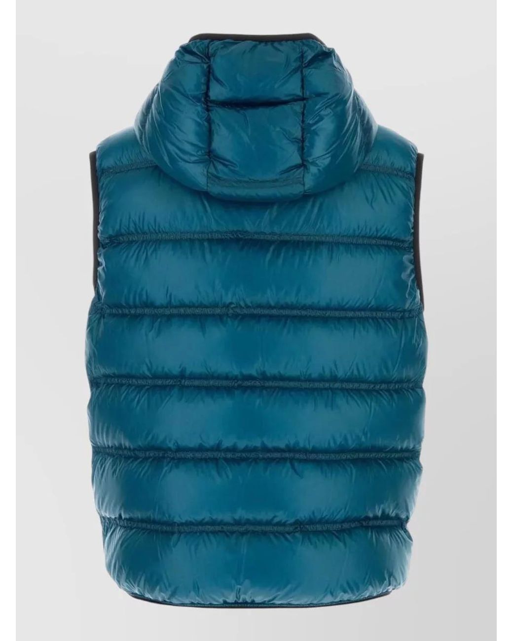 Moncler Blue Quilted Down Hooded Puffer Vest for men
