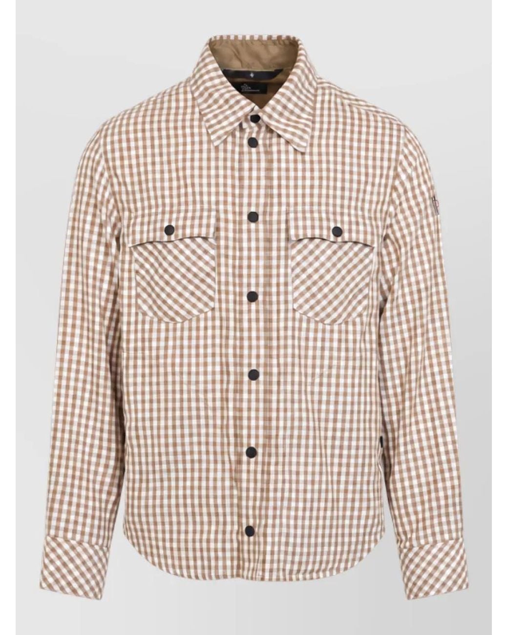 Moncler Natural Checked Shirt Jacket for men