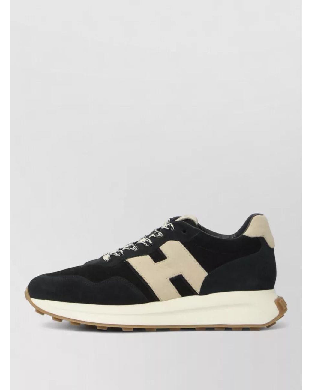 Hogan Black Leather Low-Top Sneakers
