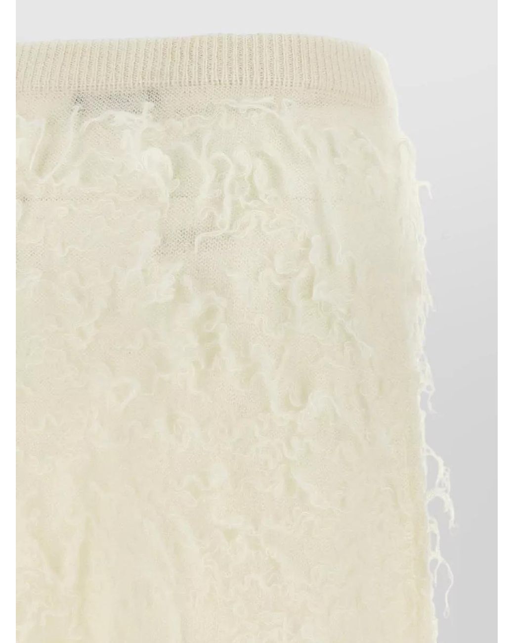Fabiana Filippi Natural Brushed Midi Fitted Skirt