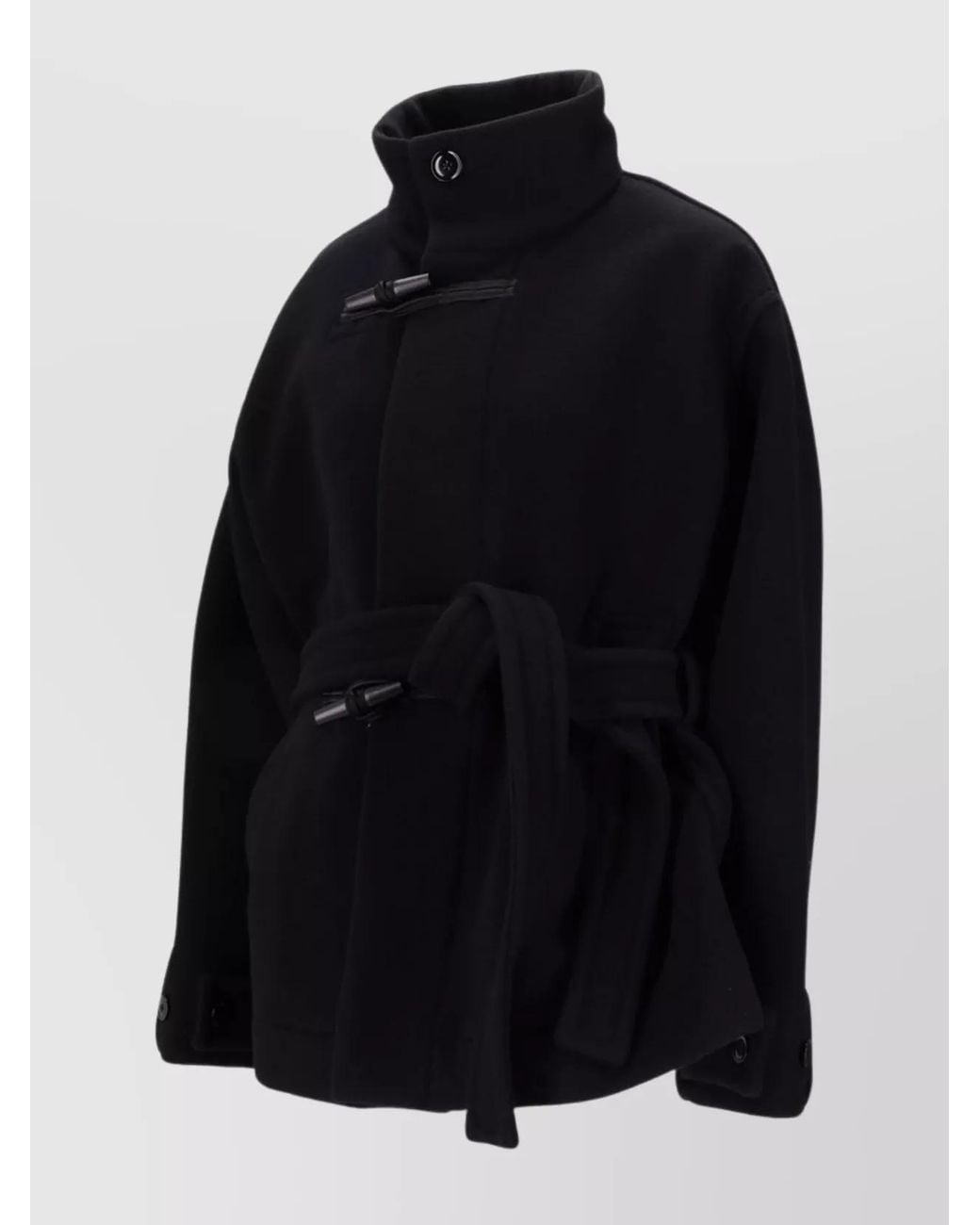 Lemaire Blue Wool Short Single-Breasted Coat