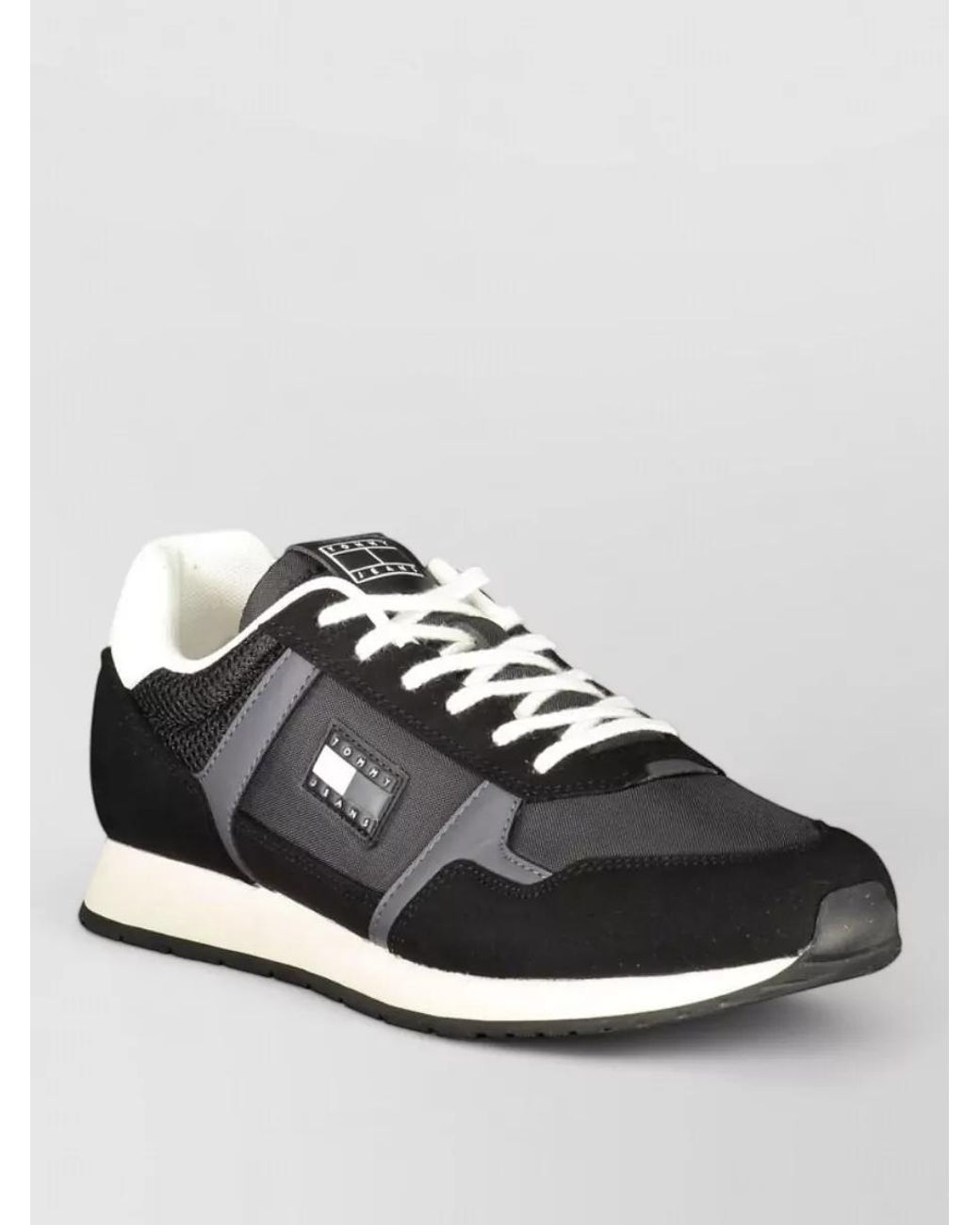 Tommy Hilfiger Black Color Block Low-Top Sneakers for men