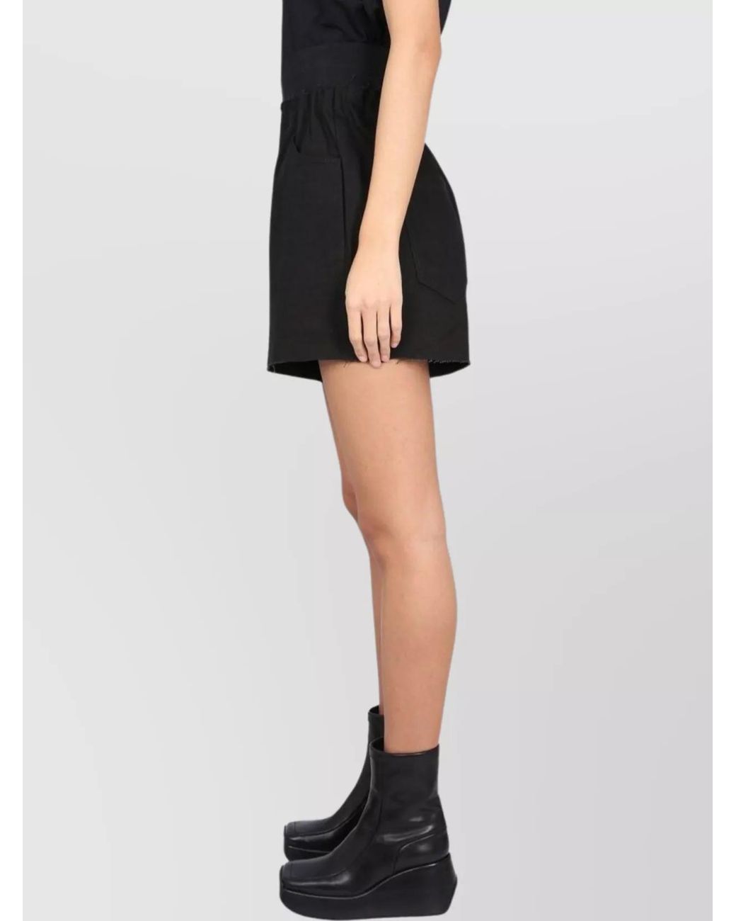 Raf Simons Black Denim Bermuda Shorts