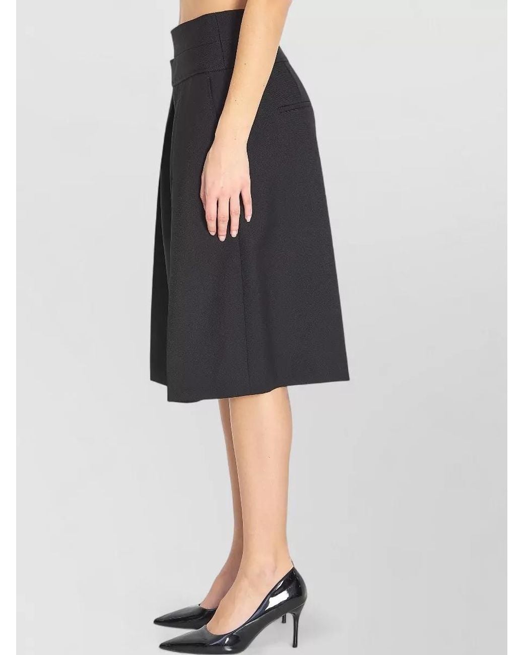 Chloé Black Bermuda Shorts With Double Belt