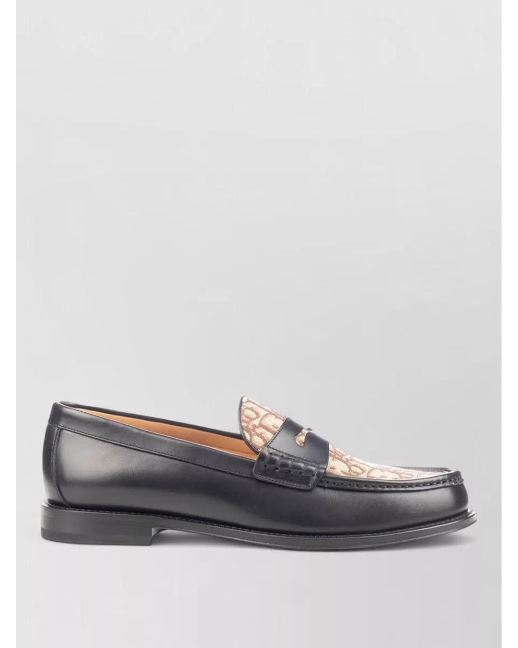 Dior Gray Leather Loafers for men