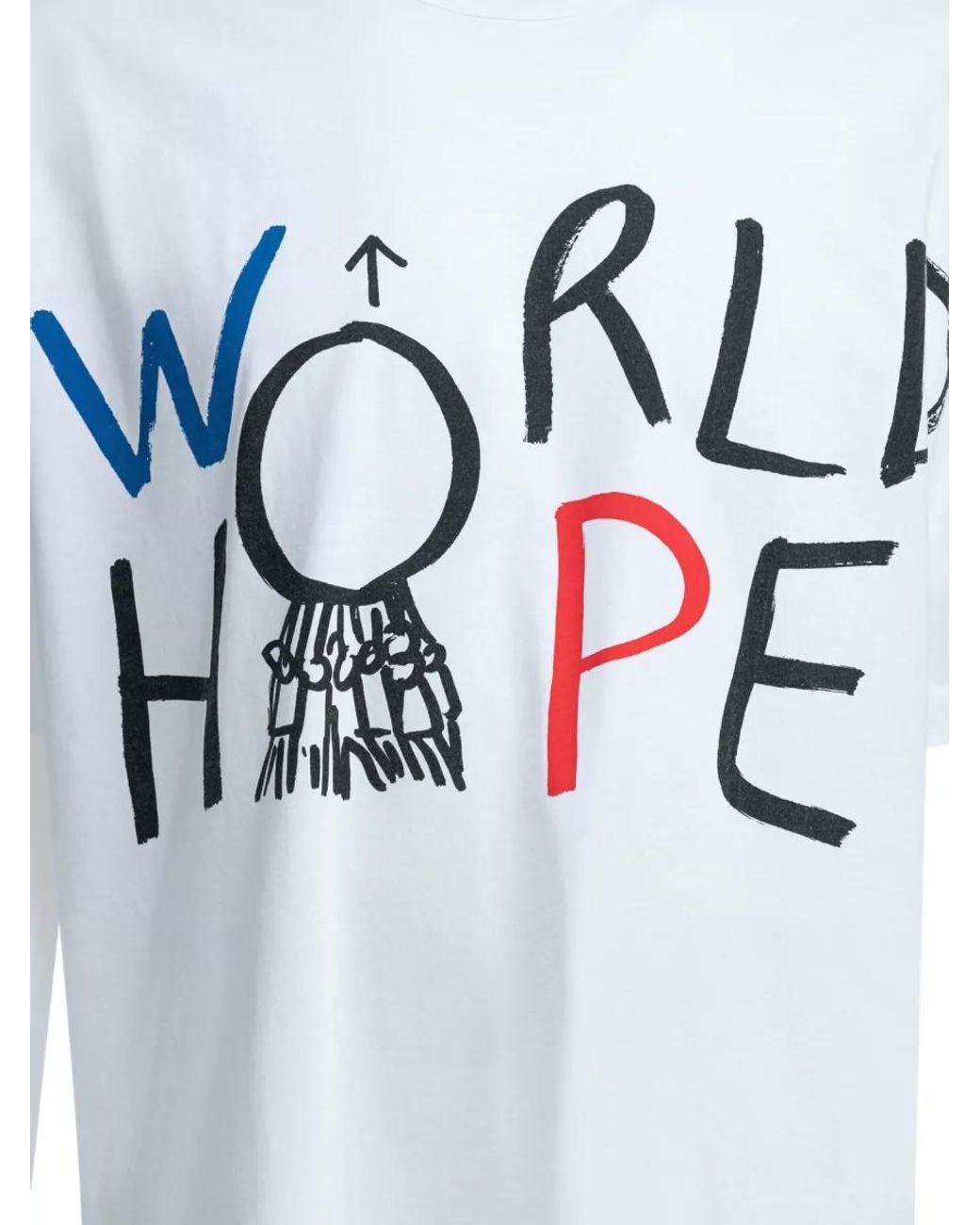 Comme des Garçons Blue Printed Cotton Crew-Neck T-Shirt for men