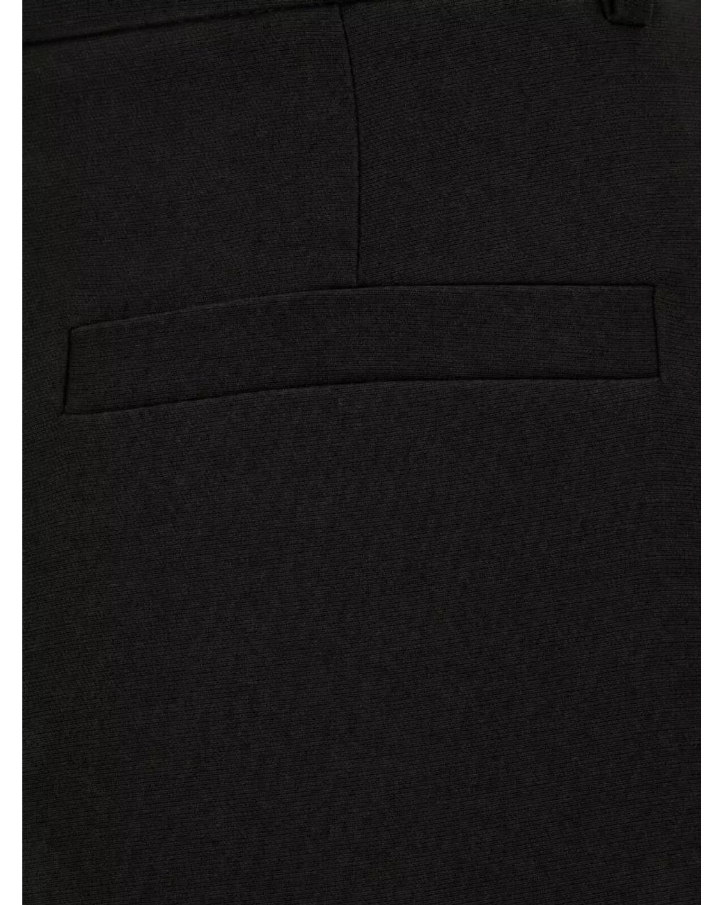 Giorgio Armani Black Silk High-Rise Trousers