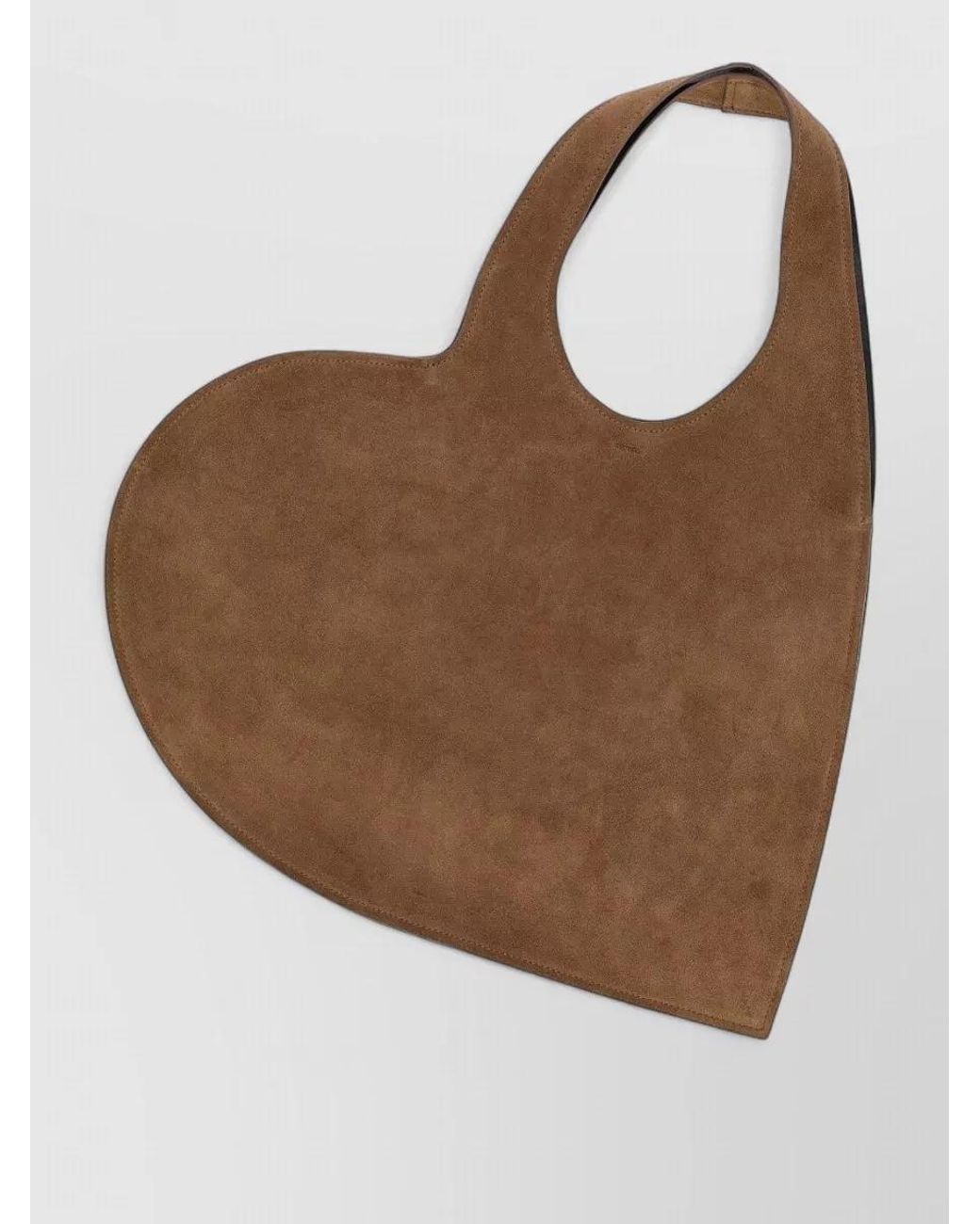 Coperni Brown Heart Suede Tote Bag