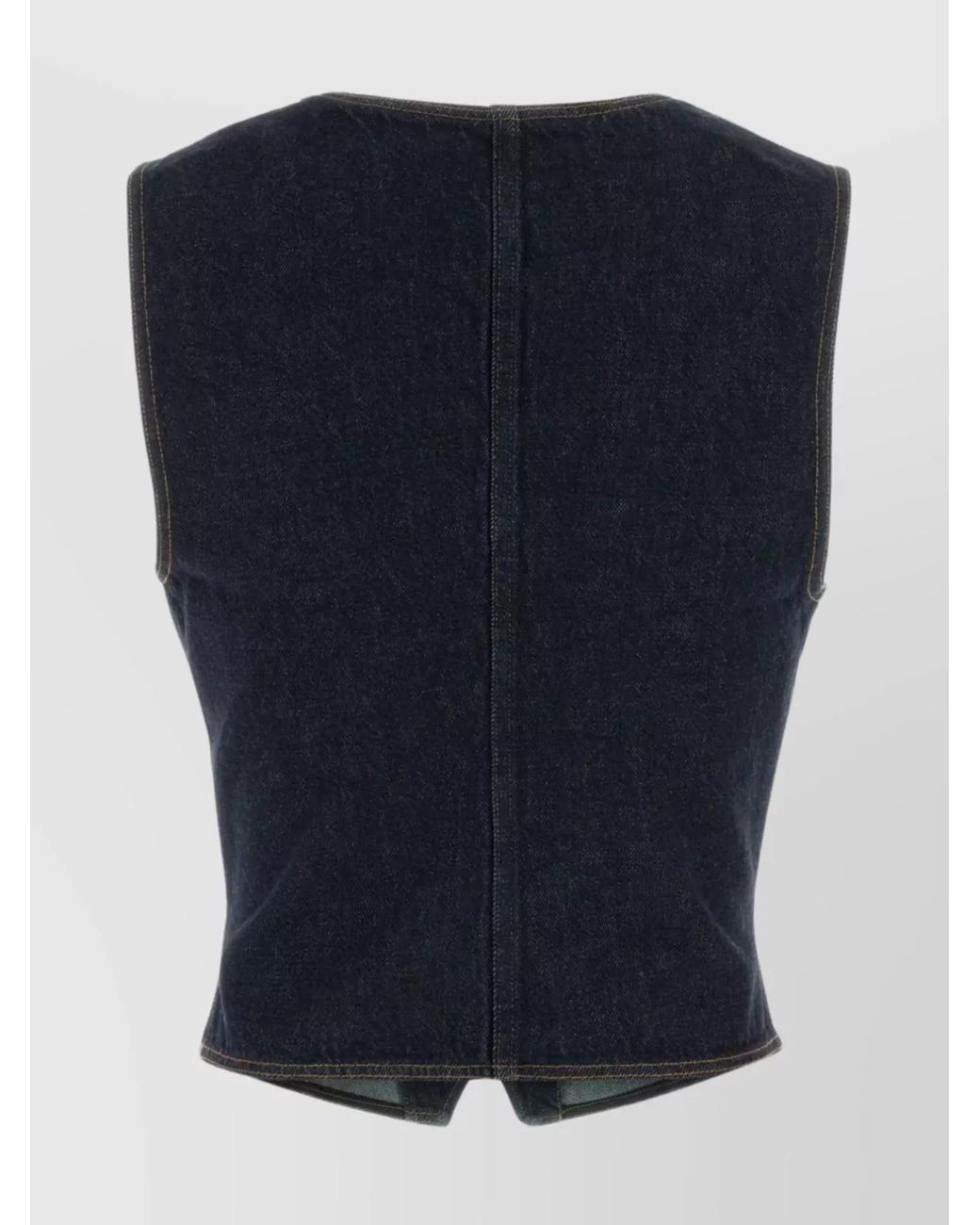 FRAME Blue Denim Vest
