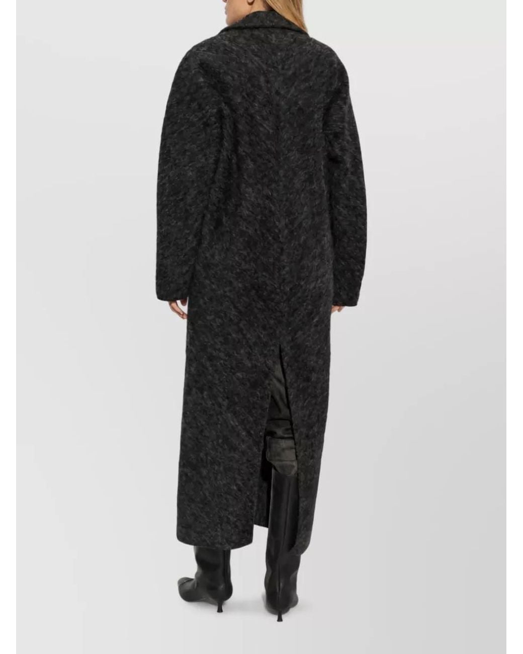 DIESEL Black Oversized Coat