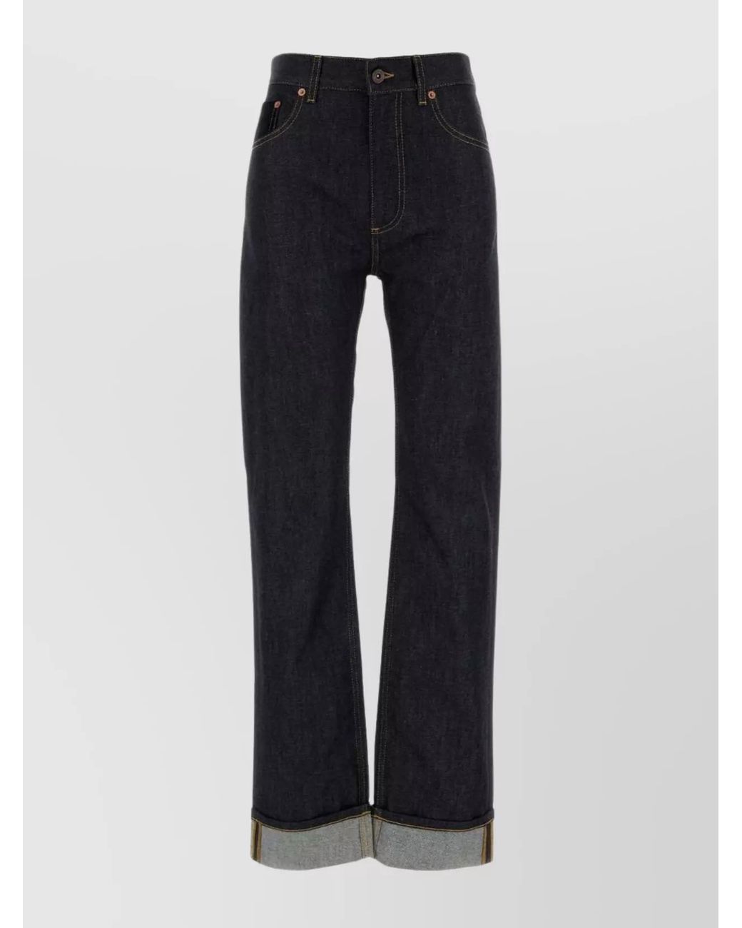 Bottega Veneta Blue Denim Straight-Leg Trousers