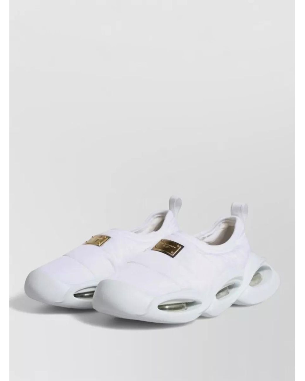 Dolce & Gabbana Metallic Quilted Slip-On Sneakers