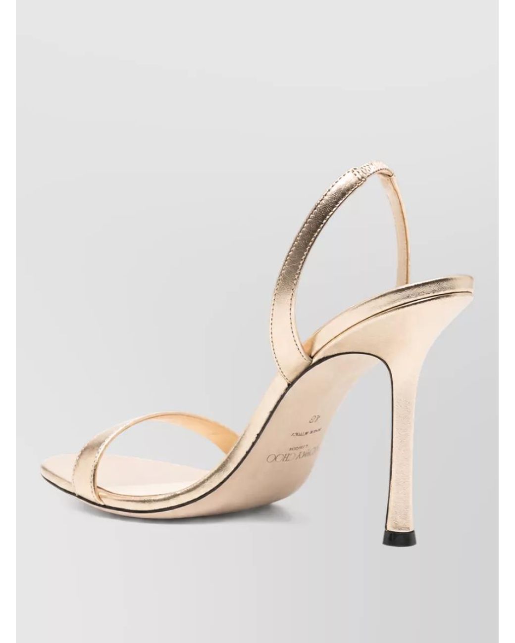 Jimmy Choo Pink Leather Metallic Stiletto Heel Sandals