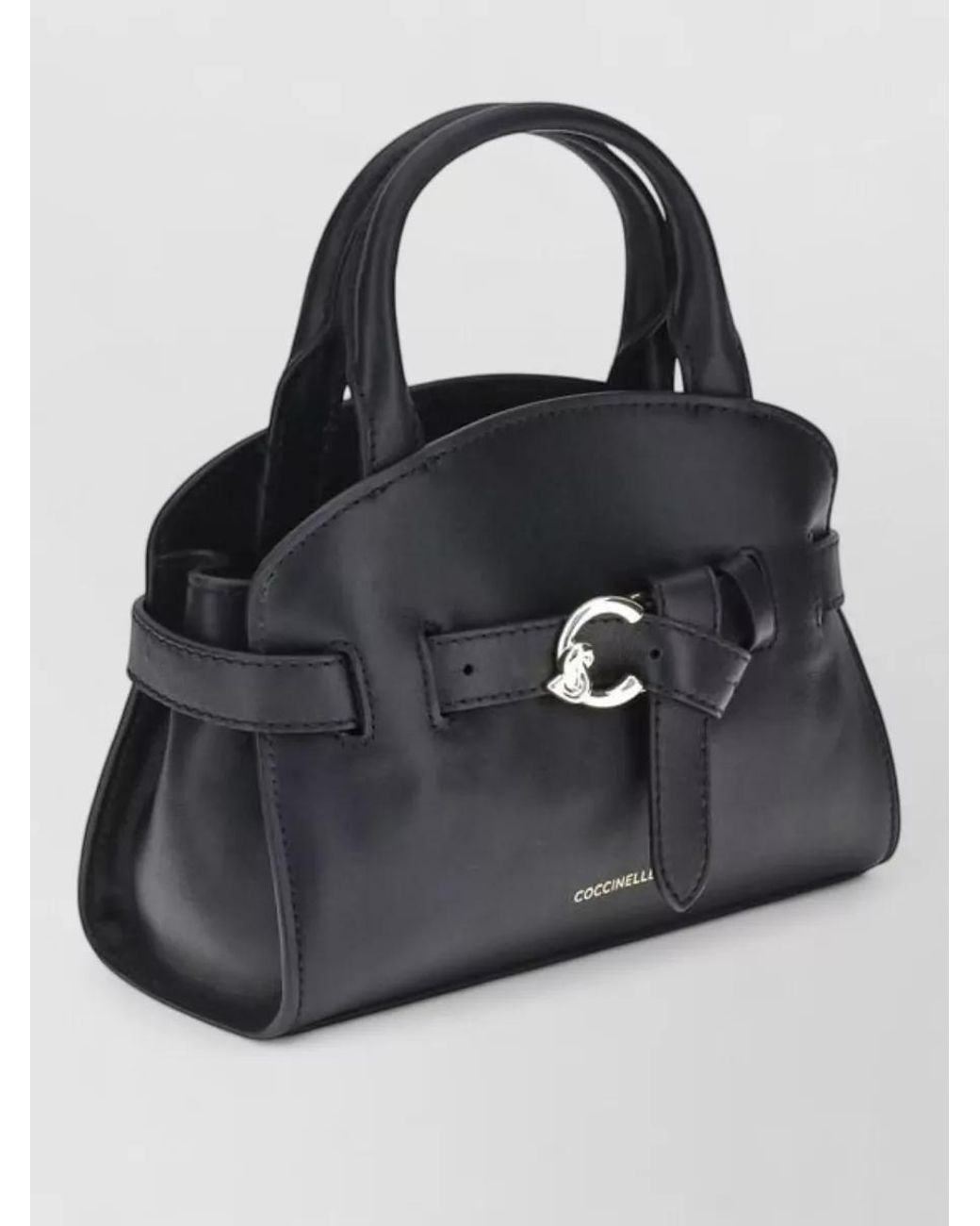 Coccinelle Black Calf Leather Mini Bag