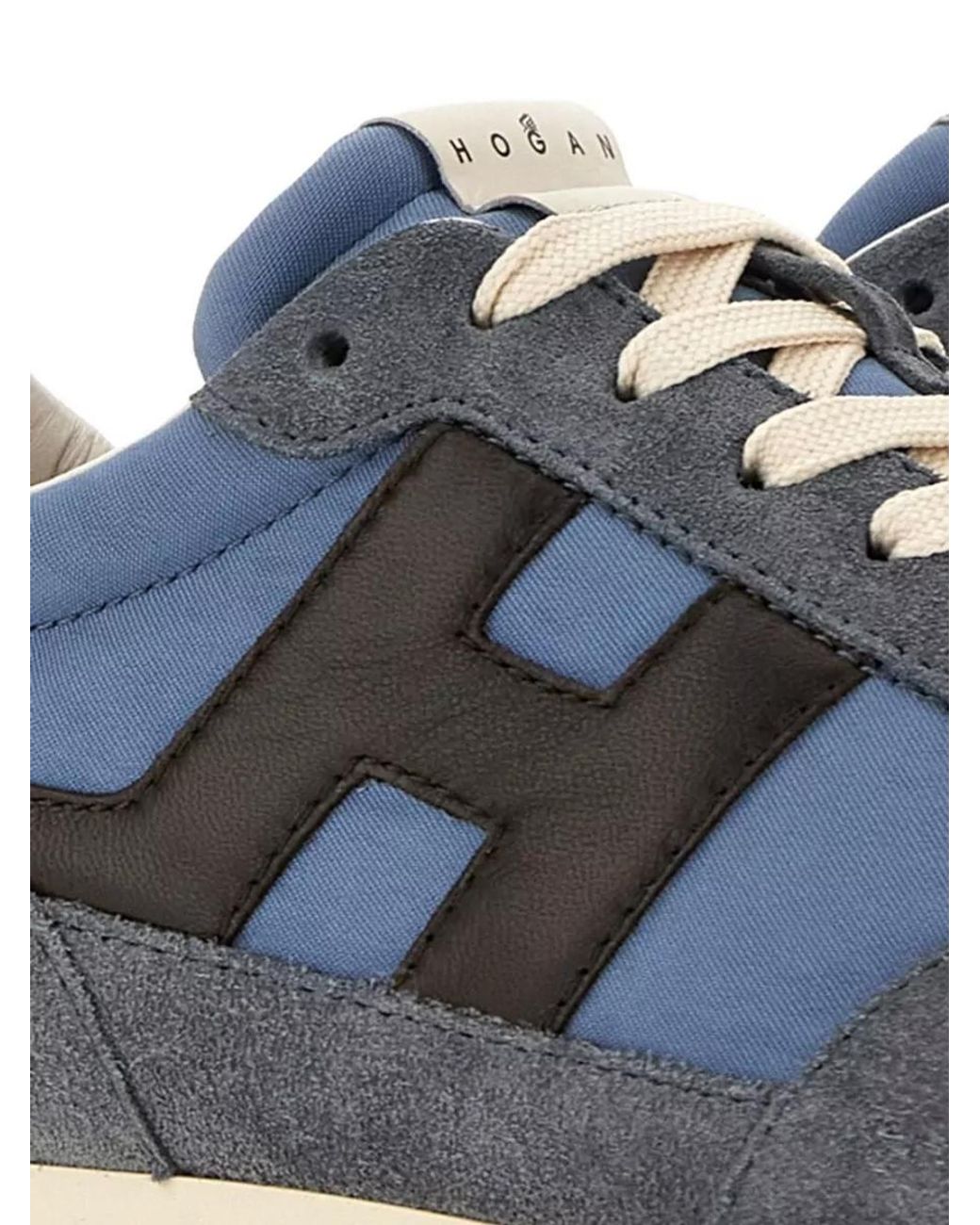 Hogan Blue Leather Low-Top Sneakers for men
