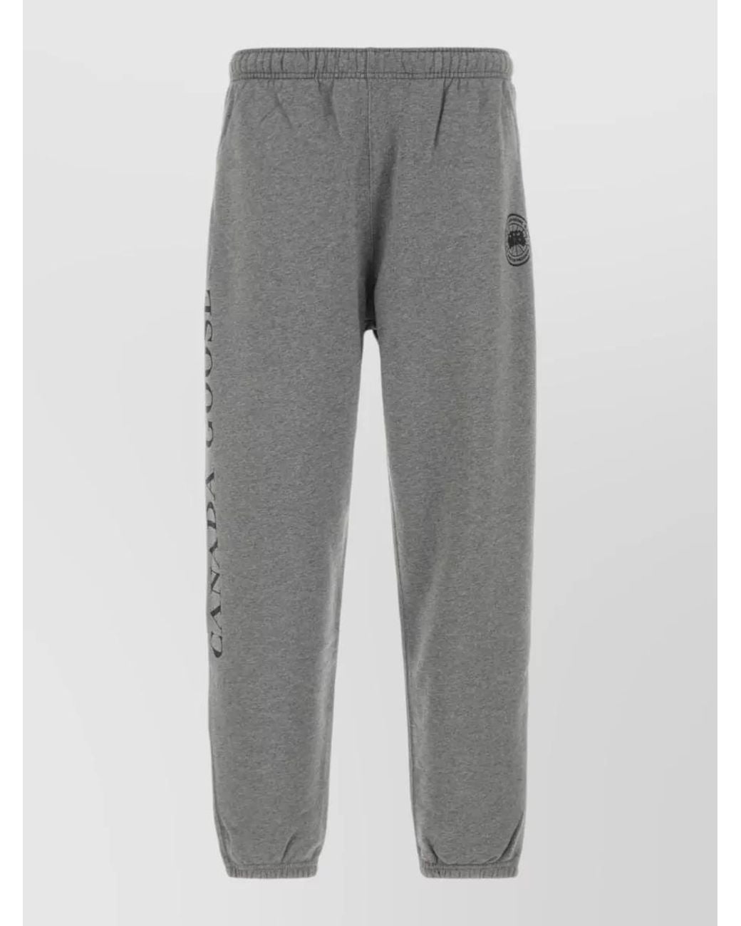Canada Goose Gray Cotton Logo-Print Track Pants for men