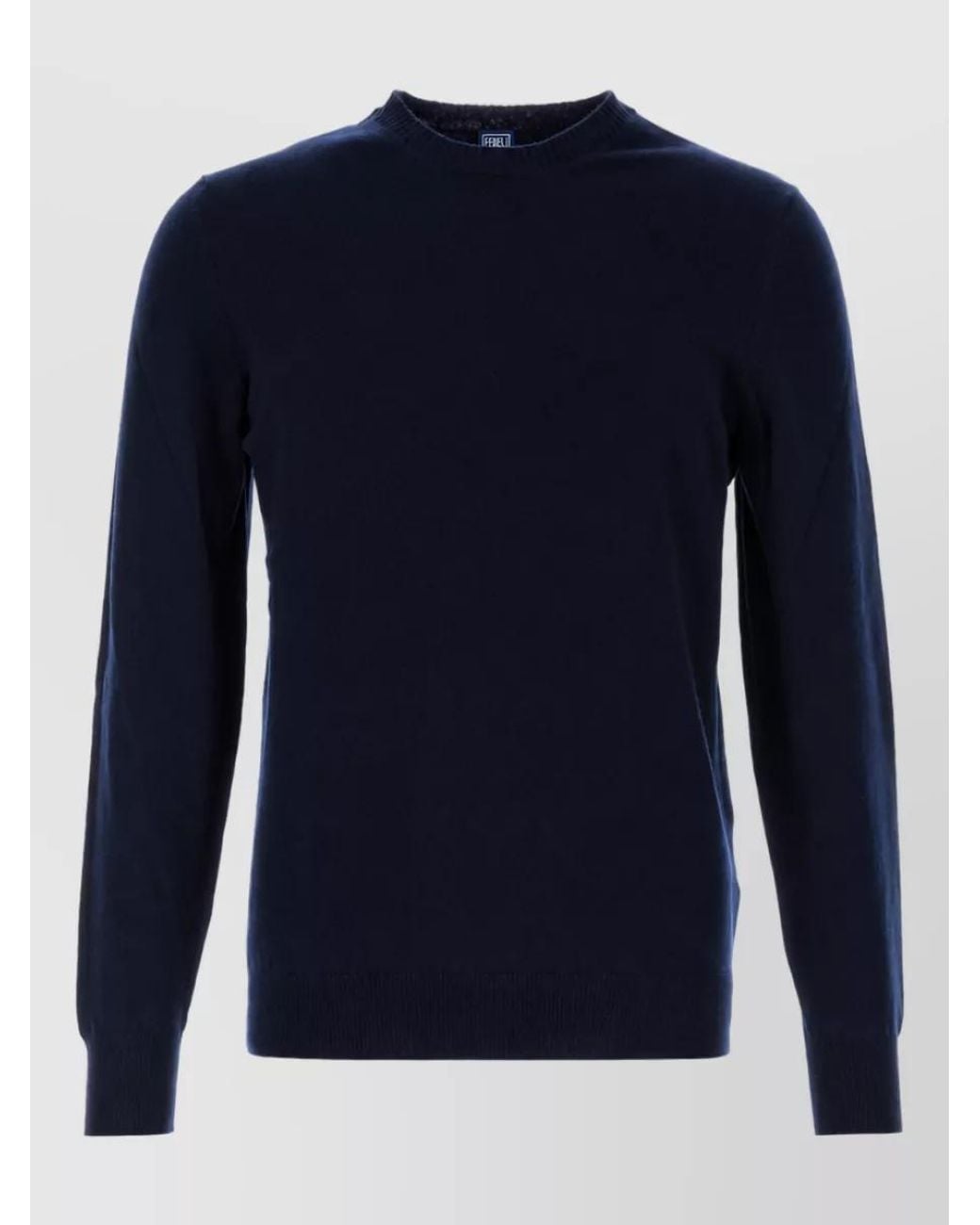 Fedeli Blue Cashmere Sweater for men