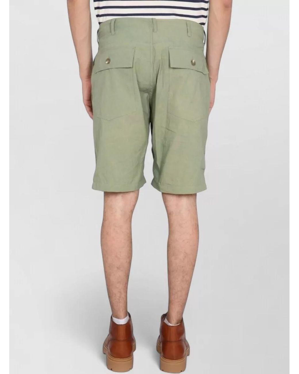 Engineered Garments Green Cotton Chino Shorts for men