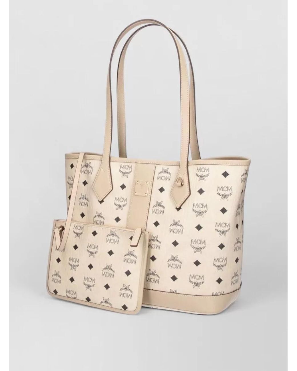 MCM Natural Shopper Shoulder Bag