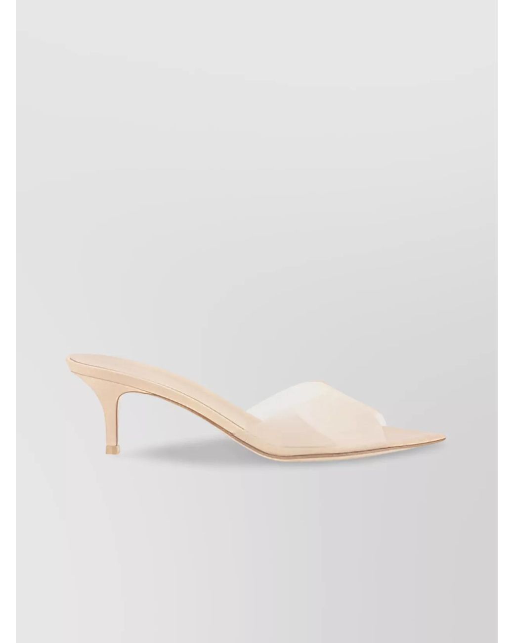 Gianvito Rossi White Patent Leather Mules
