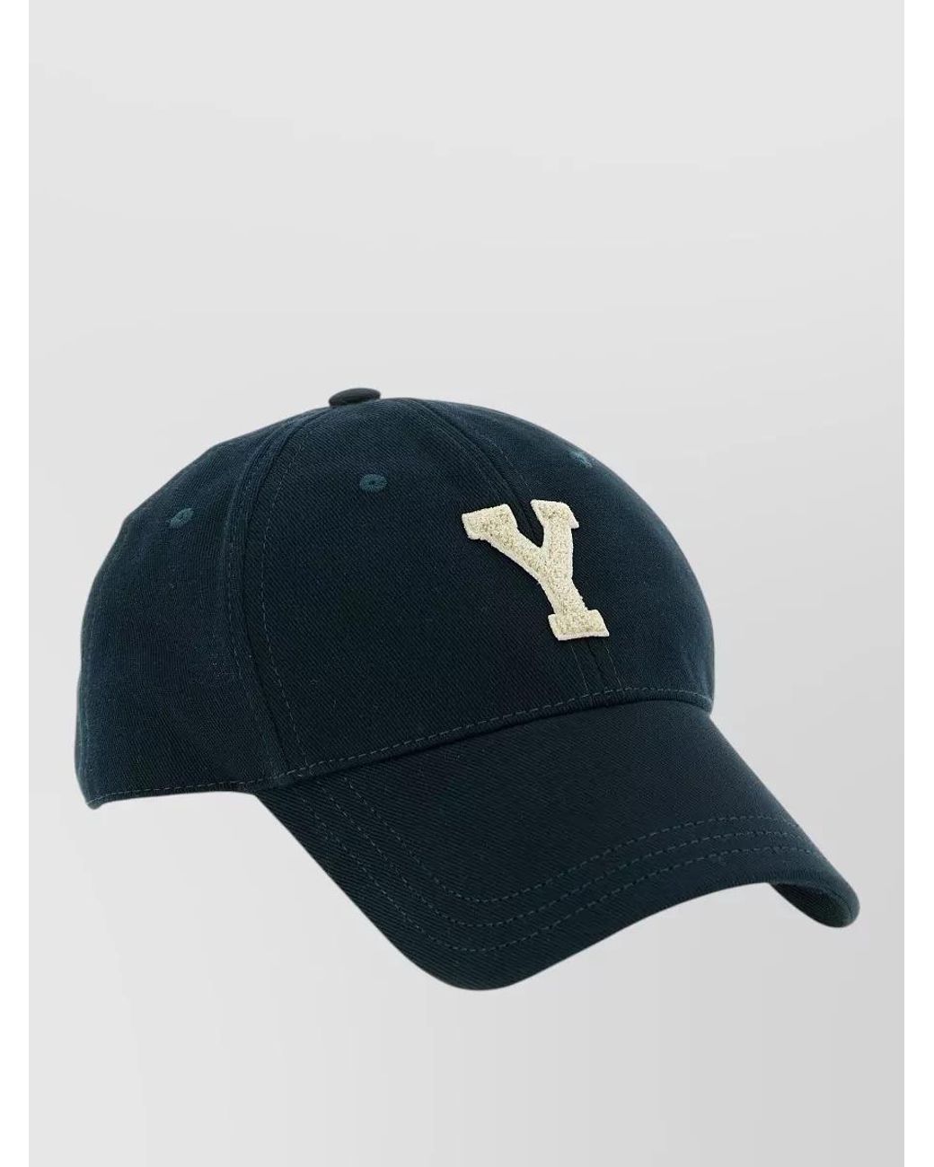 Saint Laurent Blue Gabardine Baseball Cap for men