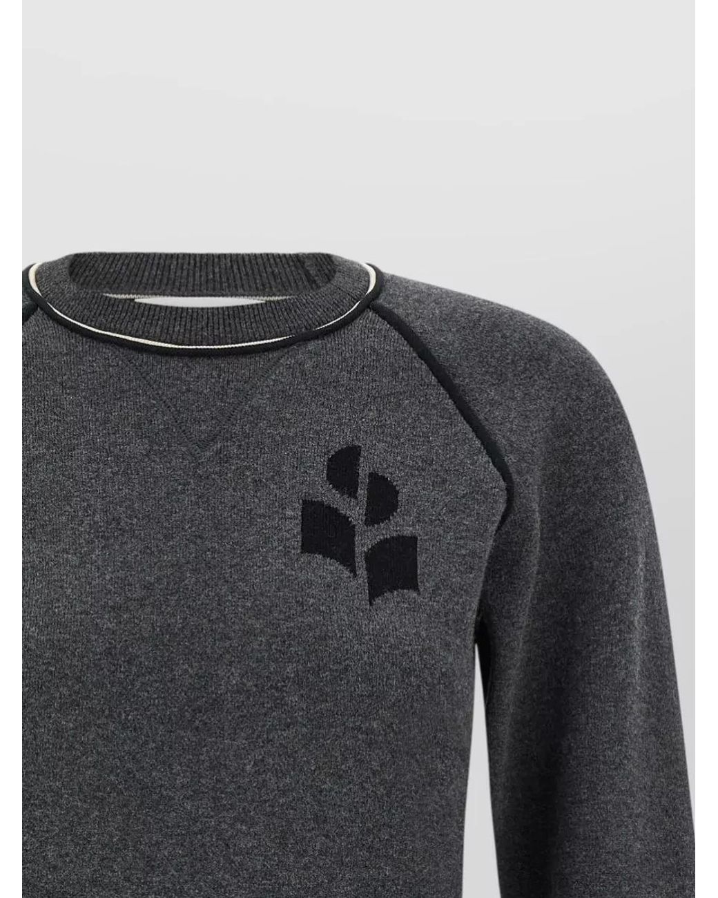 Isabel Marant Black Logo-Print Crewneck Jumper