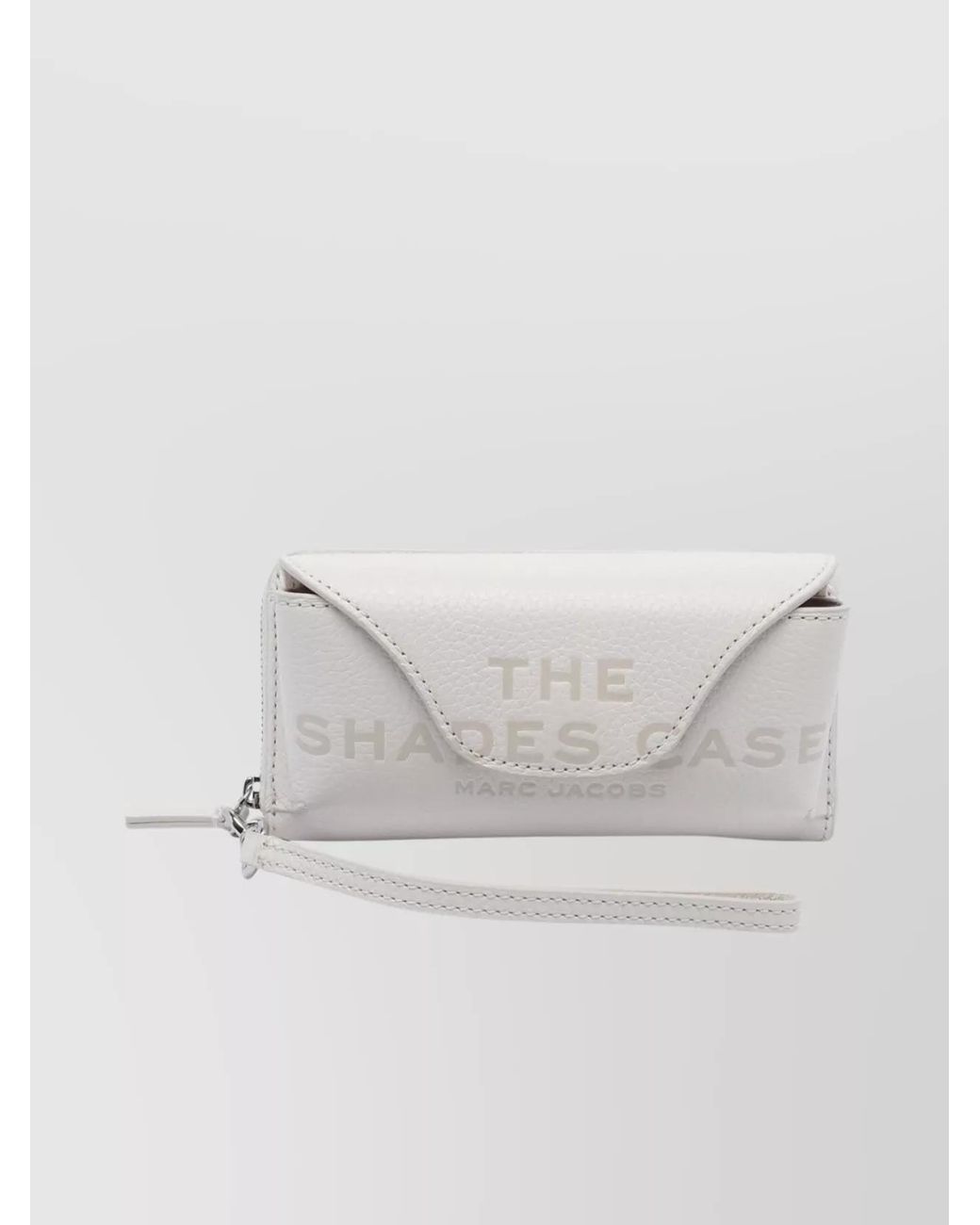 Marc Jacobs White Leather Zip Glasses Case