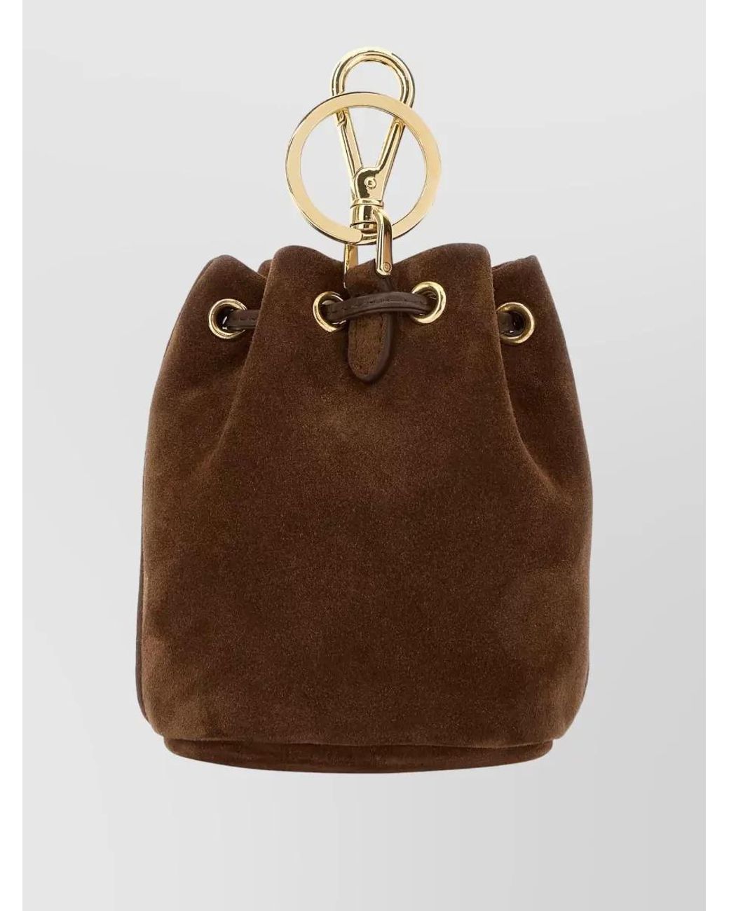 Prada Brown Suede Leather Pouch