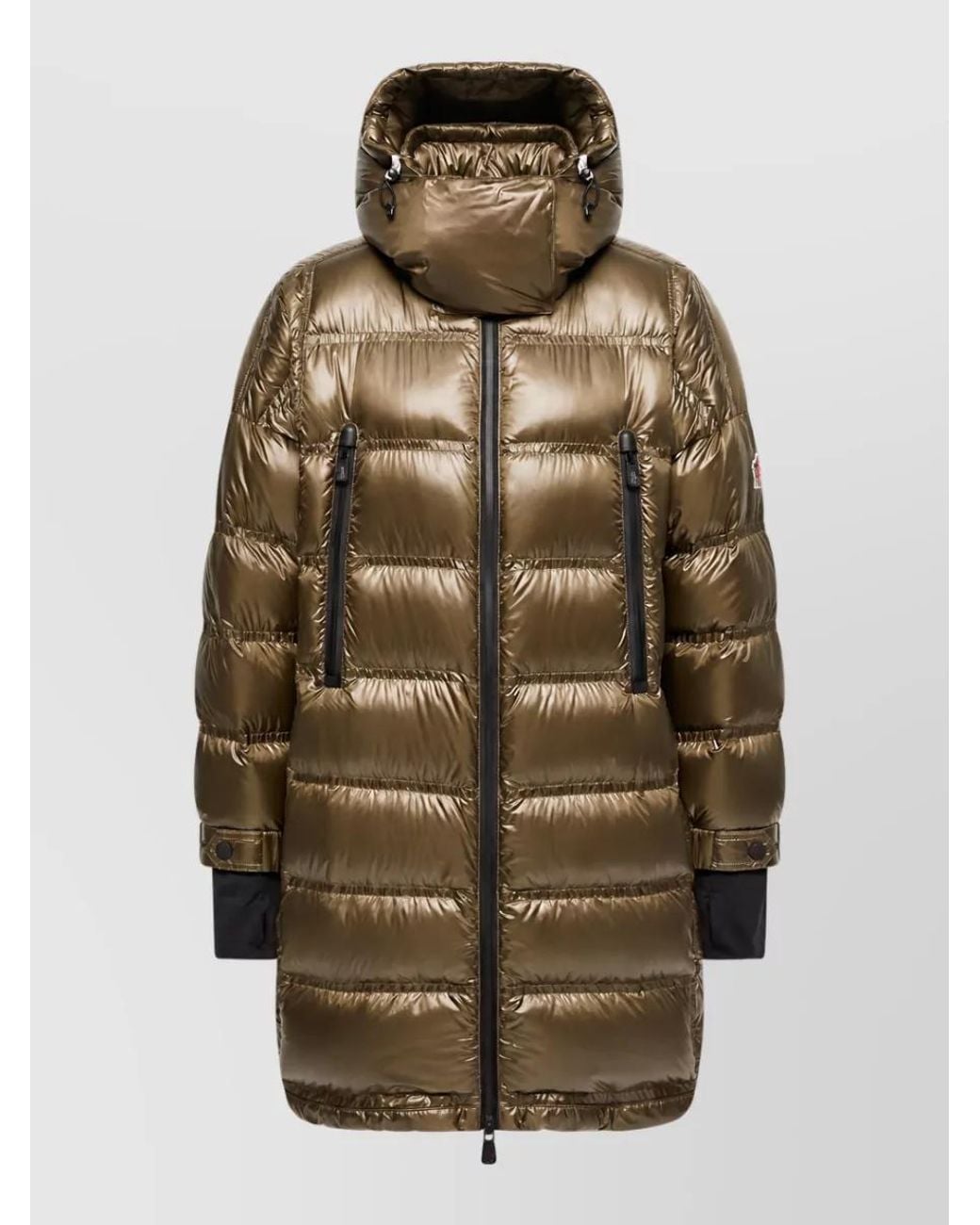 Moncler Green Down Hooded Long Parka Coat