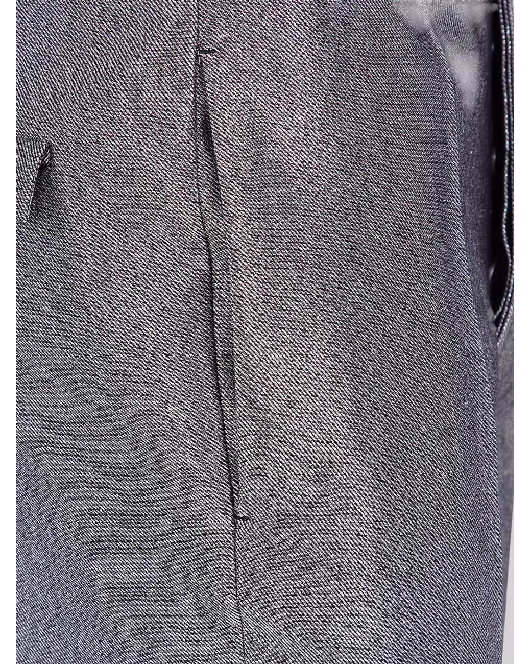 SAPIO Gray Cropped Denim Trousers