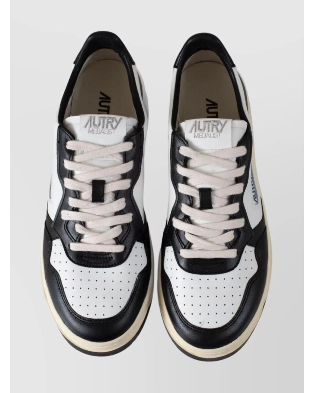 Autry Metallic Leather Low-Top Sneakers for men
