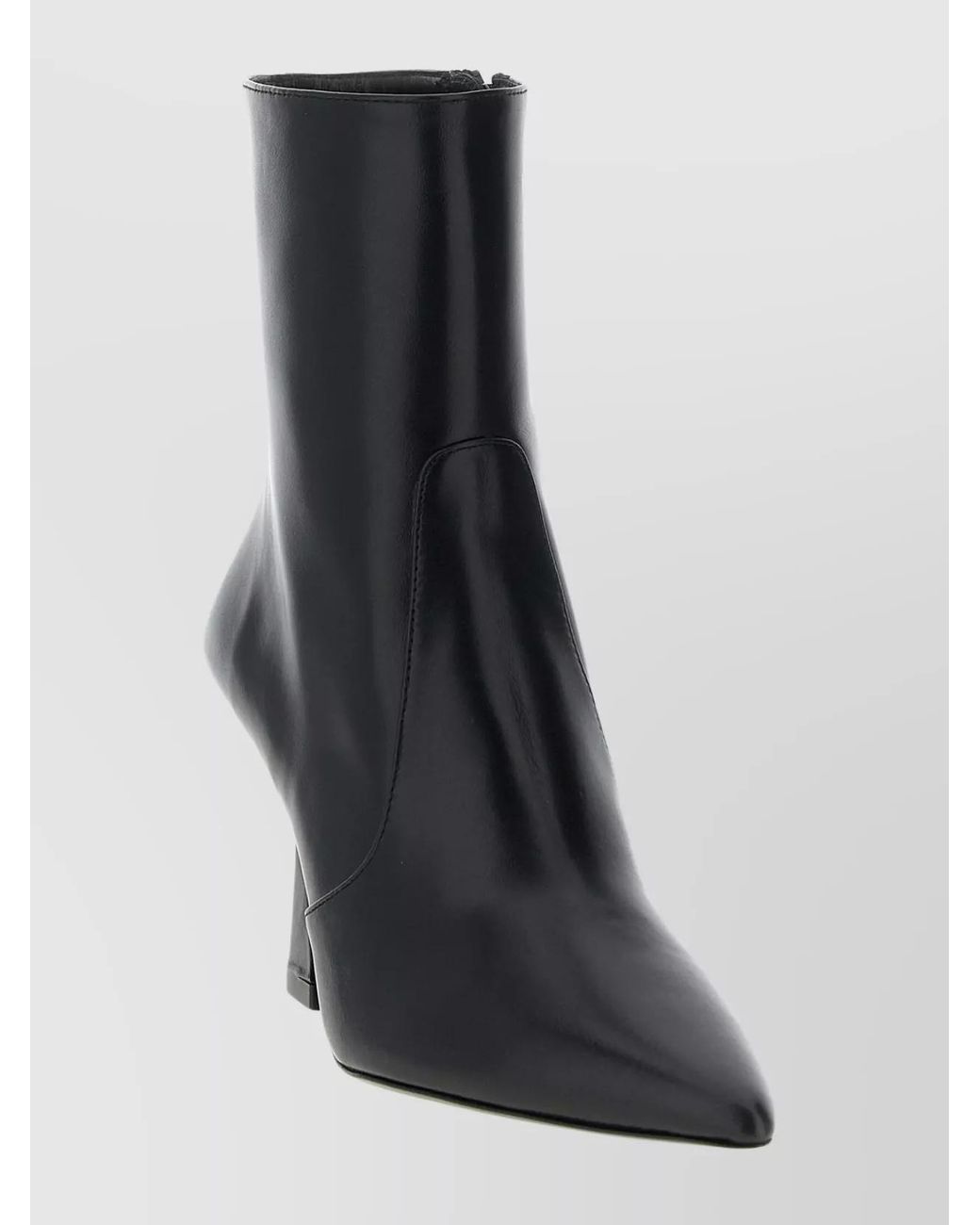 Stuart Weitzman Black Leather Ankle Boots