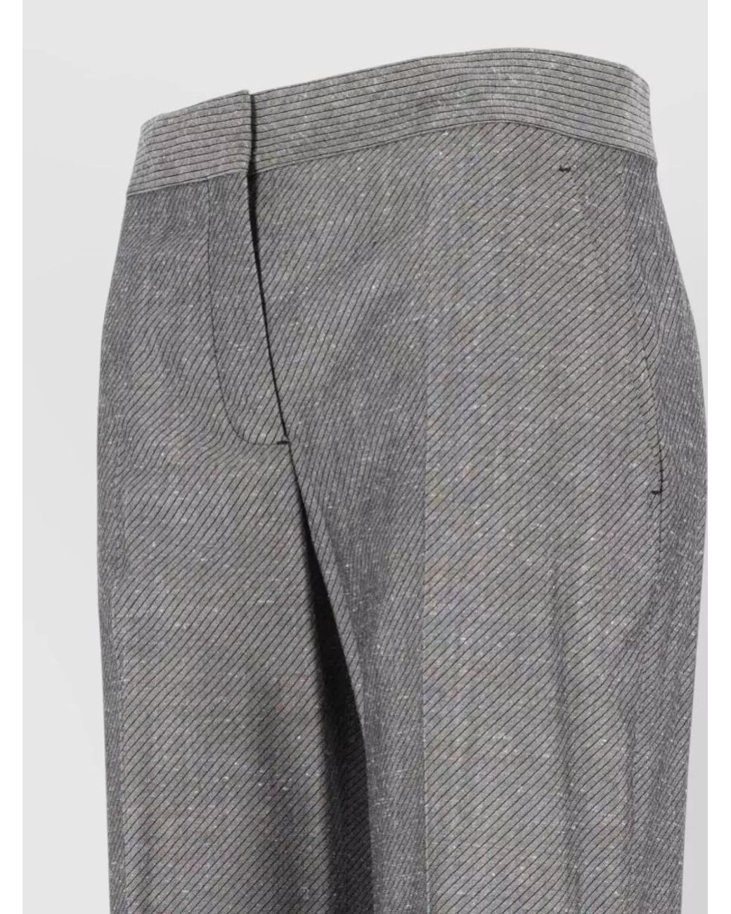Stella McCartney Gray Twill Straight Leg Trousers
