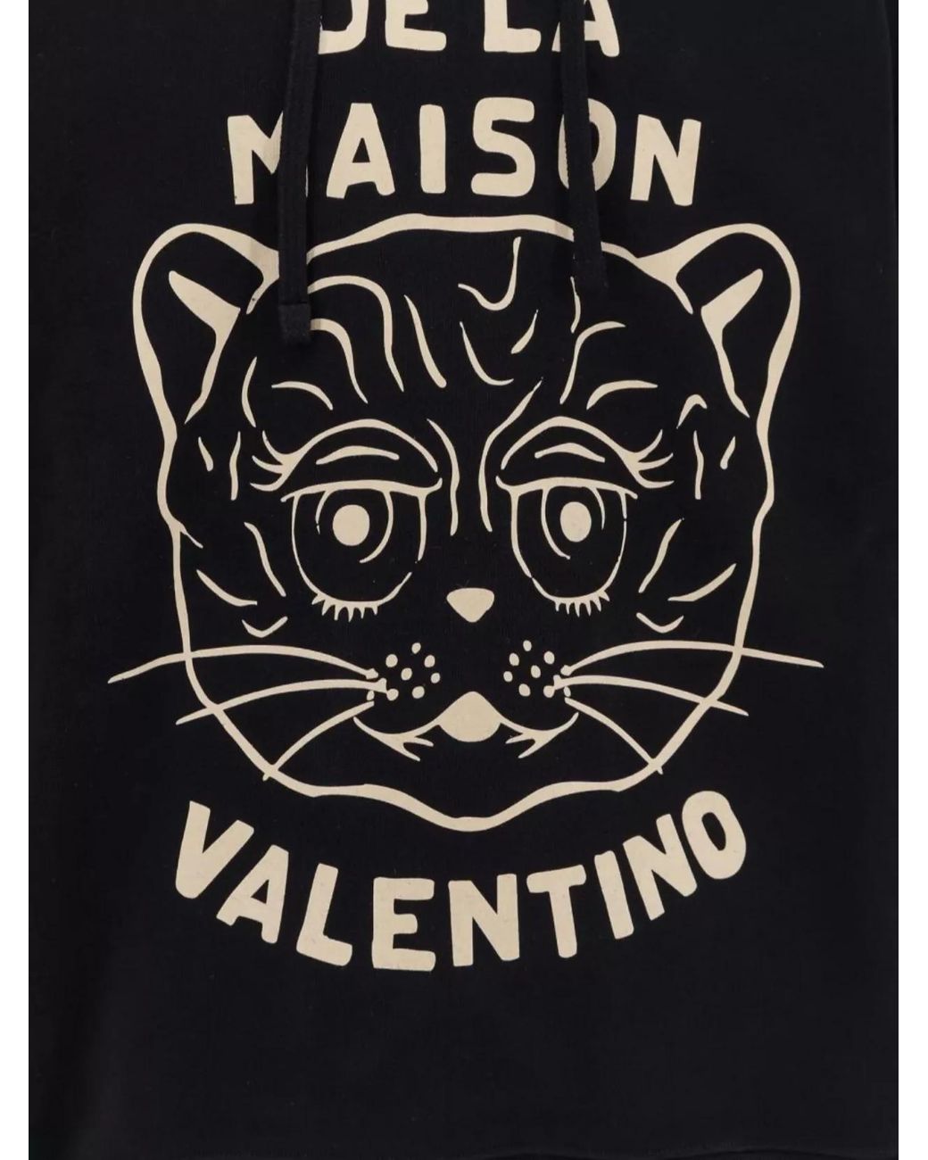 Valentino Black Cotton Le Chat De La Maison Hoodie for men
