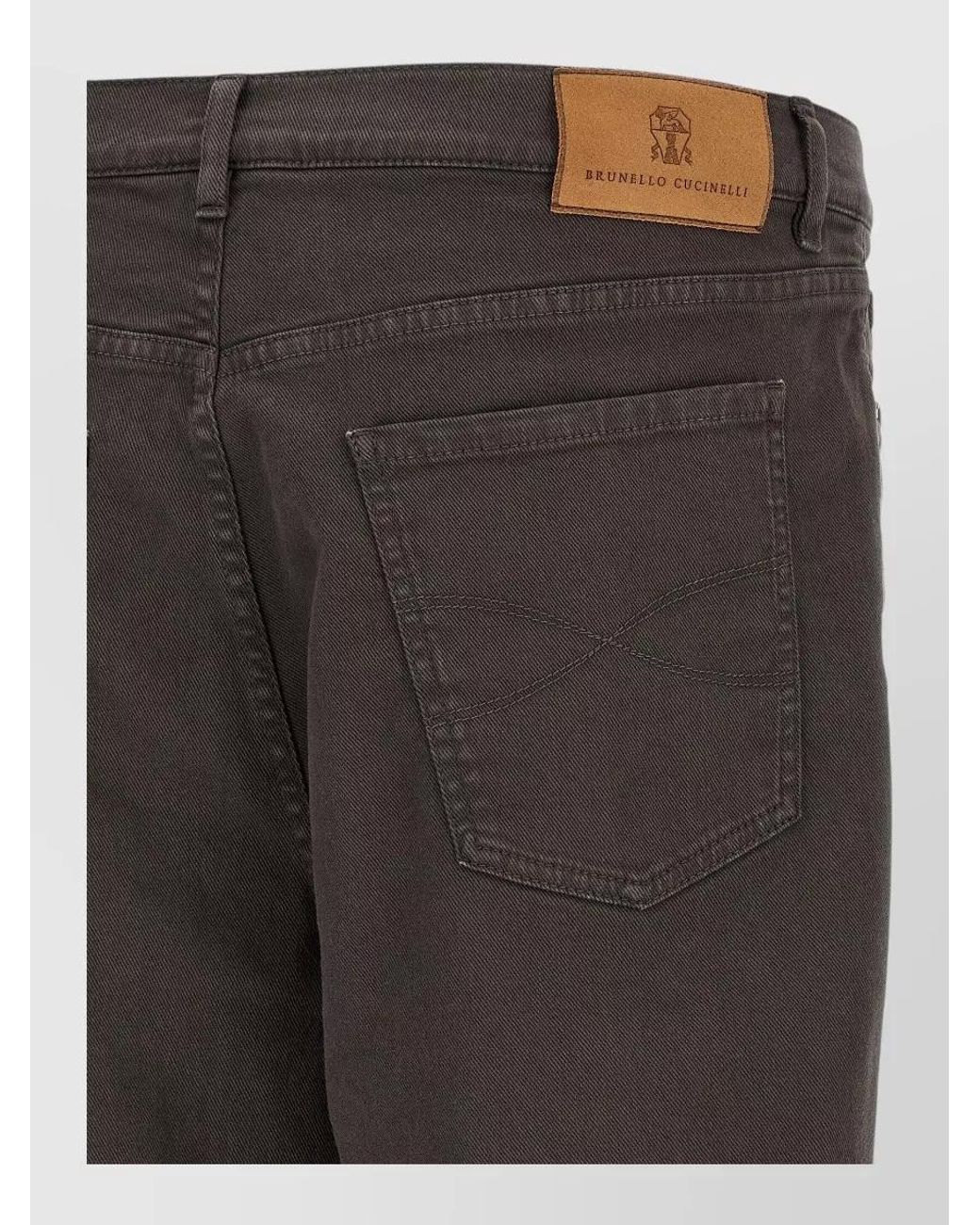 Brunello Cucinelli Gray Denim Straight-Leg Jeans for men