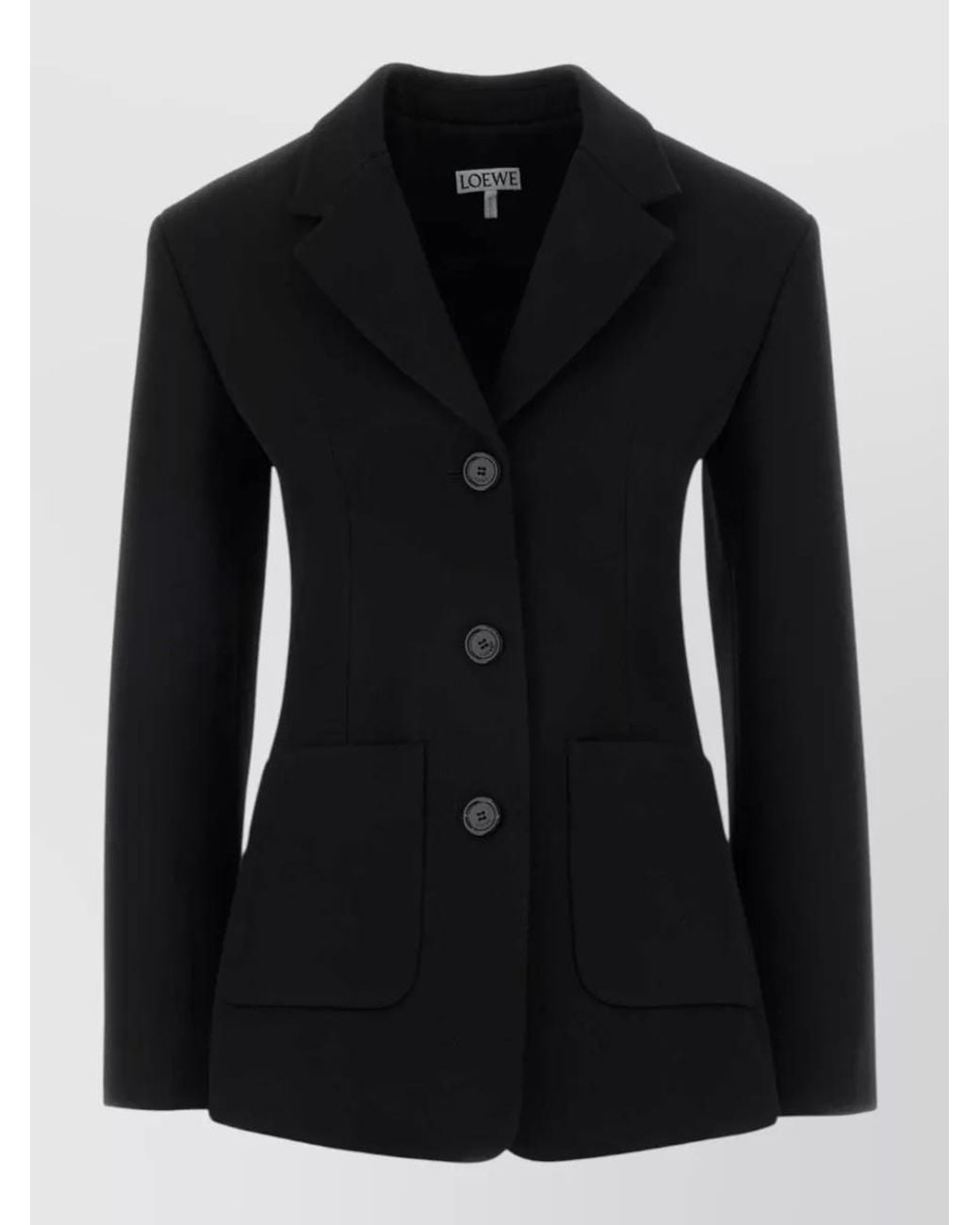 Loewe Black Silk Blend Blazer