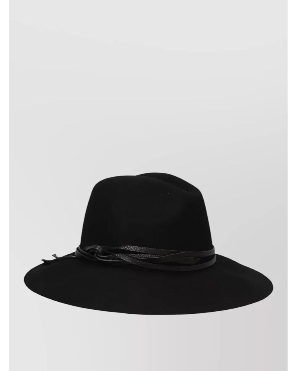 Golden Goose Deluxe Brand Black Wool Fedora Hat for men