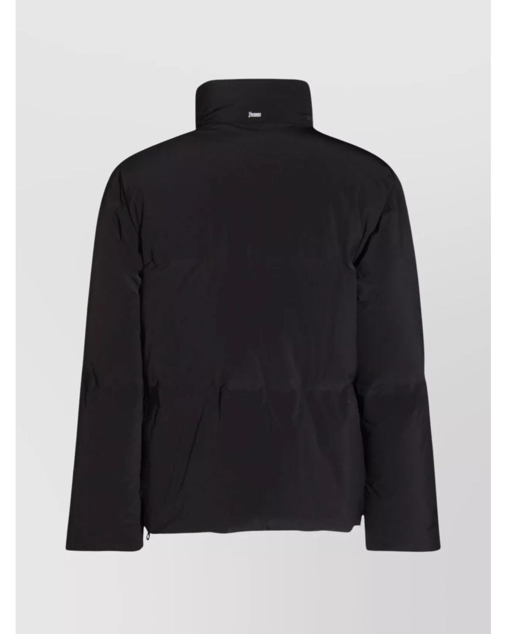 Herno Black High-Neck Short Down Puffer Jacket for men